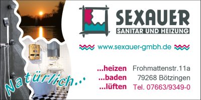 Sanitär und Heizung - Sexauer Logo für Saisonheft mit neuer Adresse - optimiert